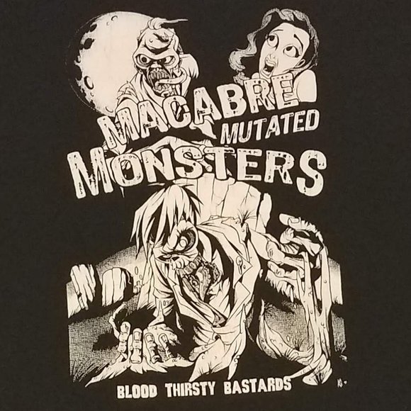 black horror t-shirt size M - Picture 2 of 2
